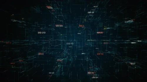 Futuristic Digital Network Data Flow Background Loop