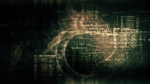 Futuristic Digital Data Grid Loop Background