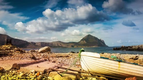sicily beach boat coast landscape nature timelpase