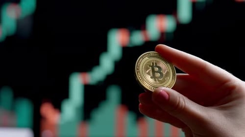 Bitcoin in der Hand halten