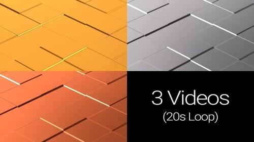Moving Wide Square Metal Tiles Pack