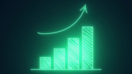 Futuristic bar graph Growth Animation