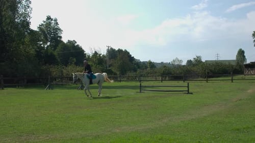Horse riding.