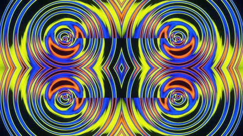 Girar círculos multicolores brillantes VJ Loop