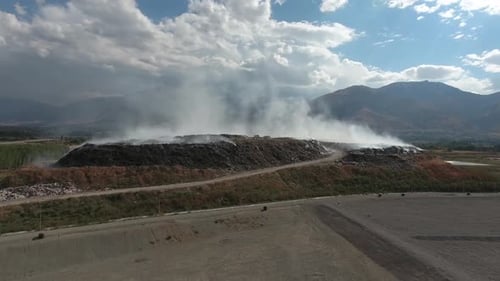 Waste Land With Beautiful Mountain Landscape