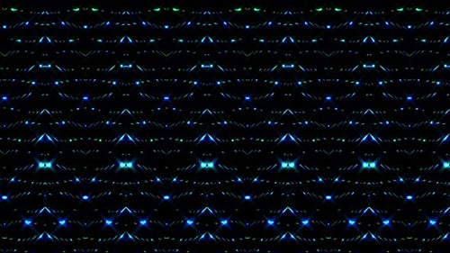 bright light lines set smooth blue glowing motion with point wave, black background