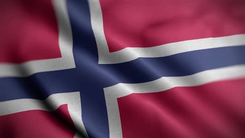 Waving Flag of Norway Seamless Loop