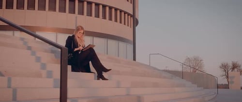 Secretary Woman with Glasses