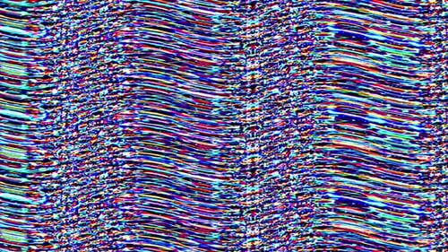 Abstract Glitch Wave Lines Dynamic Background
