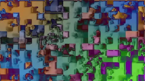 Background Abstract Gradient From Square Multicolored Shapes