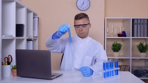Happy Laboratory Assistant at Work