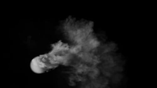 Realistic White Smoke Flowing Alpha Channel Effect