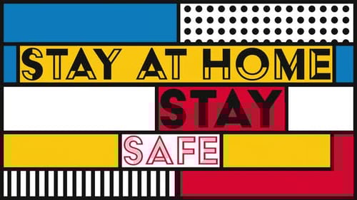 Geometric Pop Art Style Kinetic Text Reveal