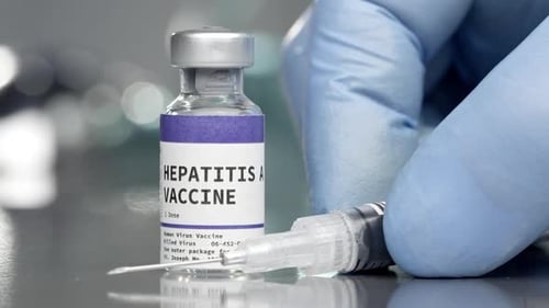 Hepatitis A Vaccine Vial with Hypodermic Needle