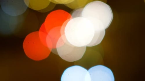 Abstract Colorful Glowing Lights at Night