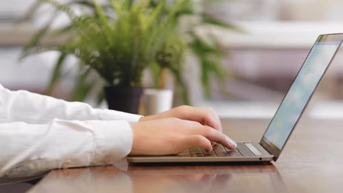 Typing On Laptop (4K)