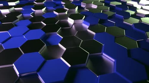 Dynamic Hexagon Grid Loop Background