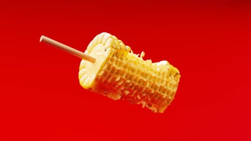 Animated Corn On The Cob With Detaching And Reattaching Kernels