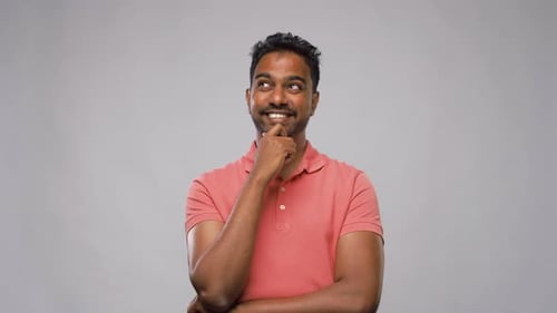 Man Thinking and Having an Idea