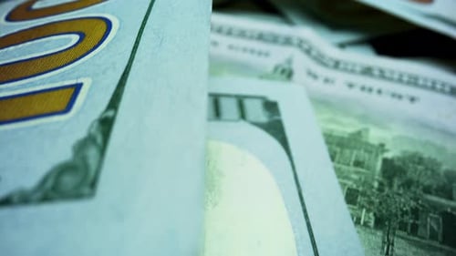 American Dollars Cash Money. Back Side of Paper Banknotes of US Currency.