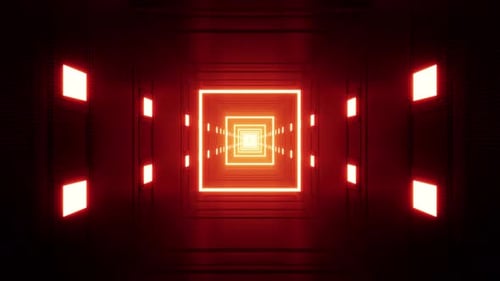 Glowing Red Light Passage