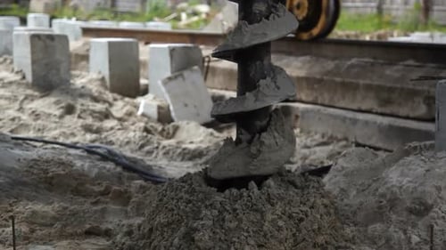 Installation of piles for construction