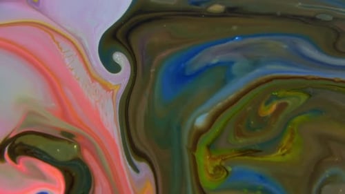 Swirling Paint Creates Abstract Background