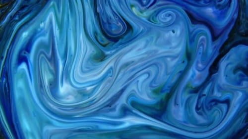 Swirling Abstract Blue and White Fluid Motion
