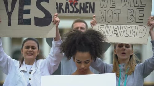 People Protest for Freedom in Urban Environment