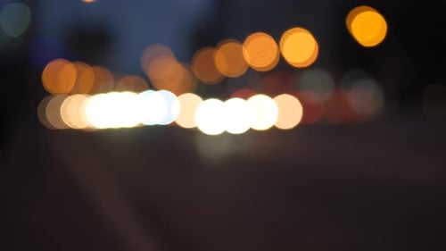 Defocused Lights Street Abstract