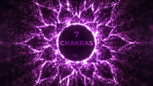 Glowing Particle Chakra Symbols Energy Animation