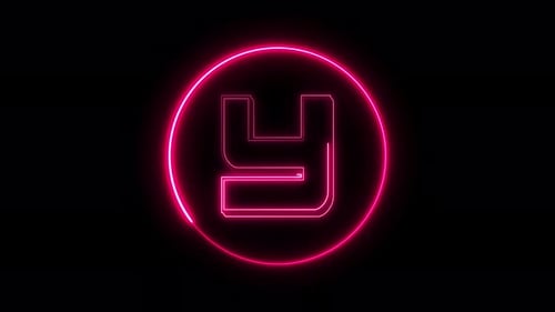 Glowing neon font. pink color glowing neon letter. Vd 496