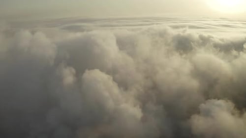 Aerial Shot Above the Clouds in