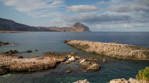sicily beach boat coast landscape nature timelapse