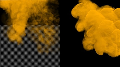 Yellow Fluid Smoke Reveal Transition