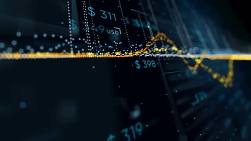 Futuristic Digital Financial Data Chart Animation