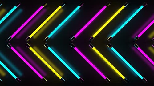 Colorful Neon Light Chevron Pattern Loop