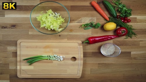 Stilvolle Zubereitung von Speisen mit Stop Motion