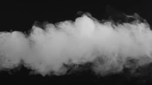 Abstract White Smoke on Black Background