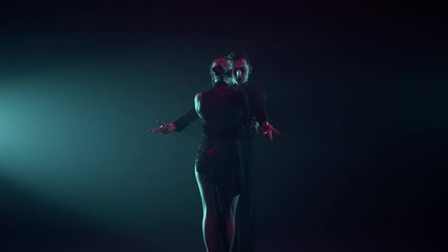 Professional Dance Couple Taking Part Competition