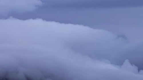 Time Lapse View of Puffy Clouds Over the Canadian Mountain Landscape