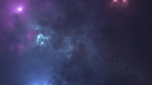 Animated Colorful Space Nebula Background Loop