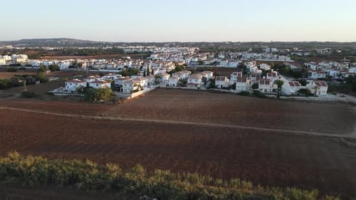 Protaras. Evening coast of Cyprus. Resort town in eastern Cyprus. Mediterranean Sea.