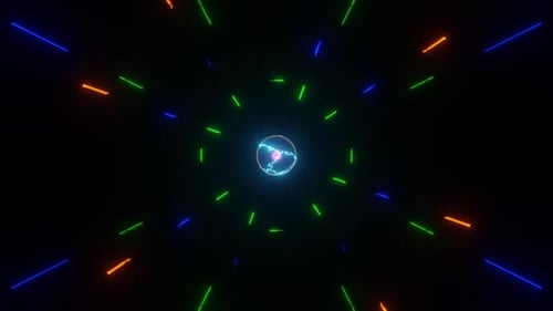 Nahtlose Muster in einer
Kaleidoskopsequenz. Mehrfarbiger Animationsgrafik-Hintergrund