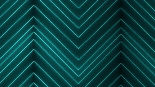 Seamless Loop of Abstract Neon Chevron Lines Background