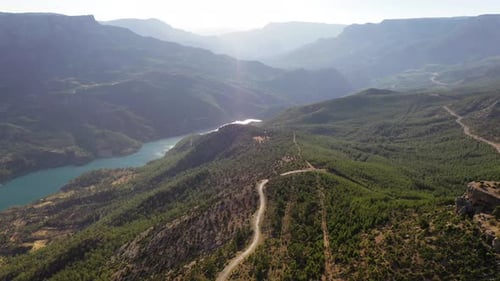 Aerial view of Ermenek is a town and district of Karaman Province in Turkey.
