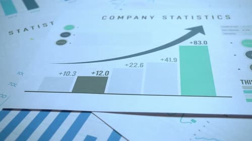 Financial Business Graph Slider Shot 4k