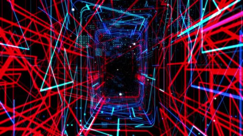 Luz de túnel de red láser 03 4K
