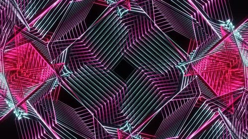 Fundo abstrato pulsante contínuo de linhas multicoloridas