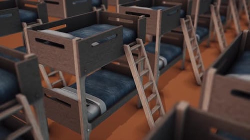 A Lot Of Bunk Beds In A Row Hd